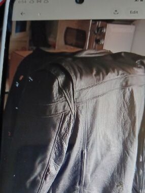 Men's Black Leather Jacket - Classic Zip Front